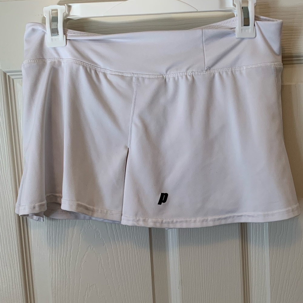 Prince white tennis skirt pocket shorts